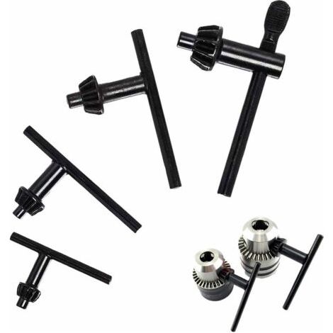 4 pièces Clé de Mandrin de Rechange, Clé de Mandrin Électrique, 10mm/ 13mm/ 16mm/ 20mm, Clé Univers pour Perceuse à Mandrin, pour Perceuse à Percussion Outil de Serrage de Perceuse (1/5)