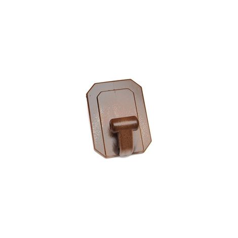 GANCIO ADESIVO GIGANTE PLASTICA MARRONE BL 1 PZ