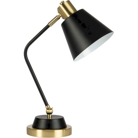 Lampe de table vintage métal noir et doré effet mat - Noir mat et doré (1/3)