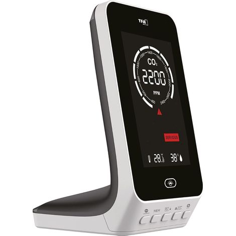 TFA AIRCO2NTROL UP monitor de CO2 negro diseño moderno (1/3)