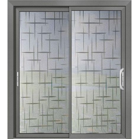 Selbstklebende Sichtschutz-Fensterfolie, 75 x 500 cm, blickdicht und wiederverwendbar, gute Privatsphäre, selbstklebende Anti-UV-Fensterfolie für Sichtschutzfenster für Büro, Stern