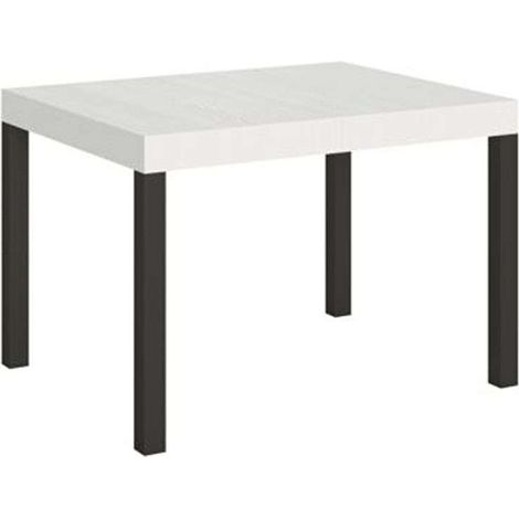Tavolo allungabile 120/204x80 cm Everyday bianco frassino gambe antracite (1/3)