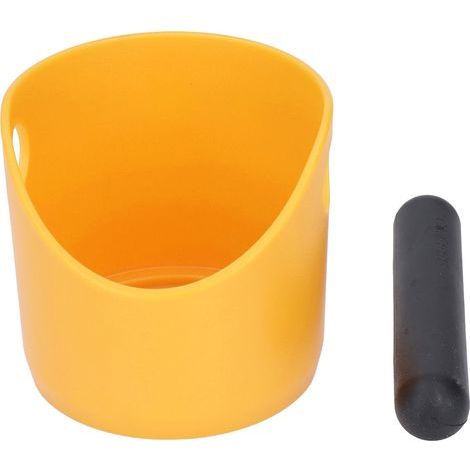 Moule à café en plastique avec caoutchouc, seau à marc de café jaune pour bar et cuisine (1/5)