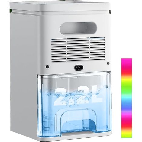 Air Humidifier, Portable Electric 2200 ml Automatic Shut-off, Dehumidification, Timer 2-12 Hour, Silent, Mould Resistance, Light 7 LED Colour, Bedroom, Bath (1/5)
