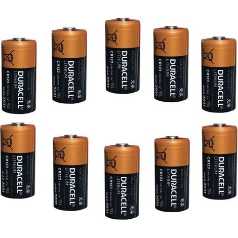 Duracell 10 batteria litio 3V CR123 Versione BULK