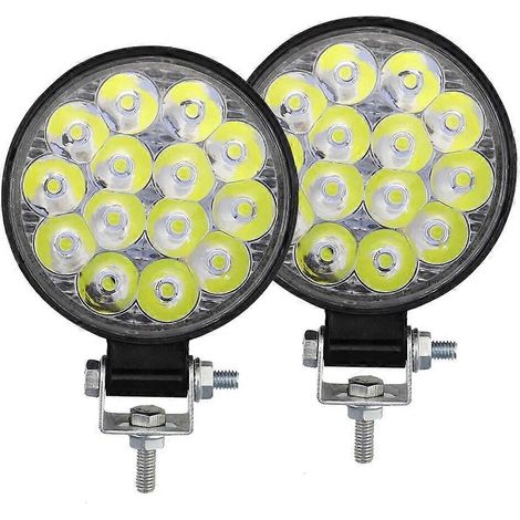 4/2/1 Projecteur de travail LED 42W 3030 14SMD 4200LM pour voiture, camion, tout-terrain, feux de route de nuit, feux antibrouillard (2 pièces) (1/5)