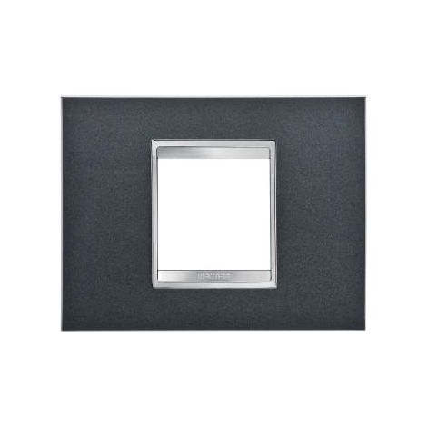 PLAQUE LUX 2P ARDOISE GEWISS GW16202VA