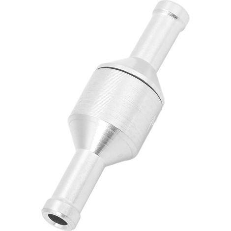 Clapet anti-retour 1 voie en alliage d'aluminium argenté pour ligne de carburant eau huile diesel essence 6mm/0.24in (1/5)