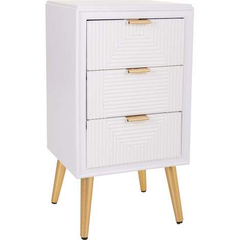 Mesita de madera blanca 39x36x72,5 (1/5)