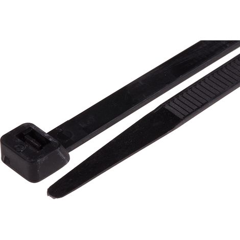 Serre-câble RS PRO Noir en Nylon 66, 380mm x 7,6 mm ( Prix pour Sachet de 100 )