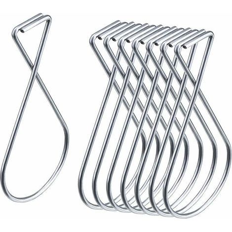 Lot de 100 8 Crochets de Plafond en Acier à Ressort en Forme - pour Plafond Suspendu, Plafond en Treillis, Faux Plafond - Convient pour Noël, Bureau, décoration d'intérieur,de DEBUNS (1/5)