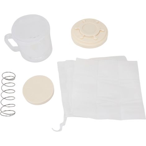 Tamiseur Yogurt Grecque avec Tamise Fine Beige en Coton (1/5)
