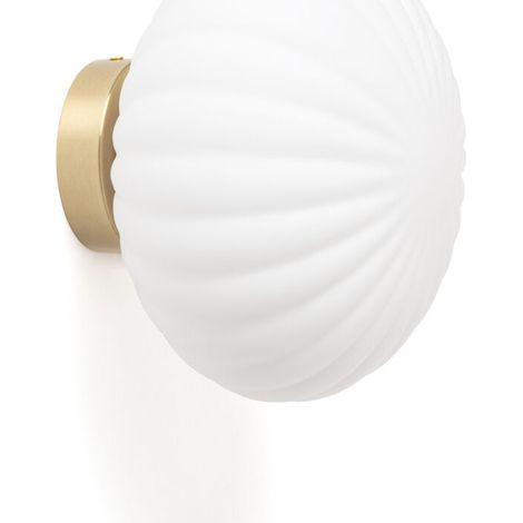 – Applique murale G9 en verre blanc – 1 ampoule – Lumière chaude/froide – Pour salle de bain et espaces modernes (1/5)