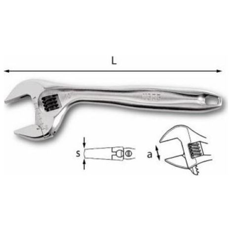 USAG 294 AD250/10" U02940014 CHIAVE A RULLINO CON REGOLAZIONE RAPIDA (1/2)