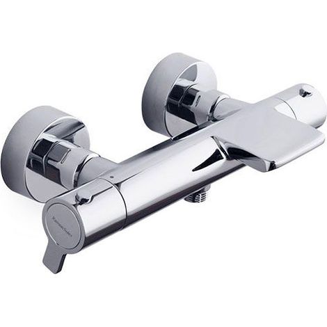 Mitigeur thermostatique bain-douche BLAUTHERM avec bec cascade, poignées laiton et inverseur poignée RS-Q - 261649