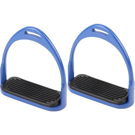 Etrier En Aluminium - Charge Unilatérale 300 Kg - Antirouille - Léger - Pour Équitation - Bleu - Par Paire (1/5)