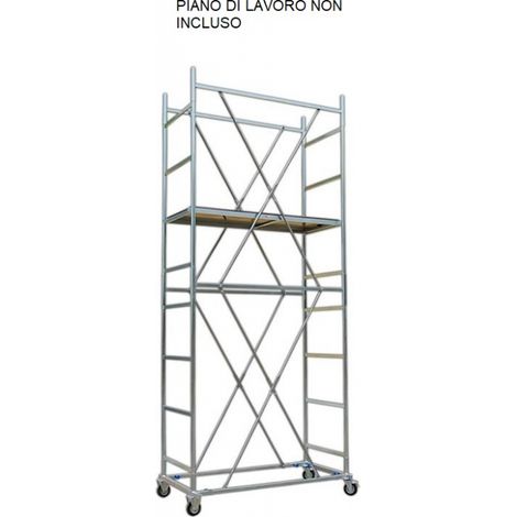 Trabattello Real Plus Zincato Altezza 377 cm - Altezza Struttura 204 cm-  NON COMPRESO PIANO DI LAVORO