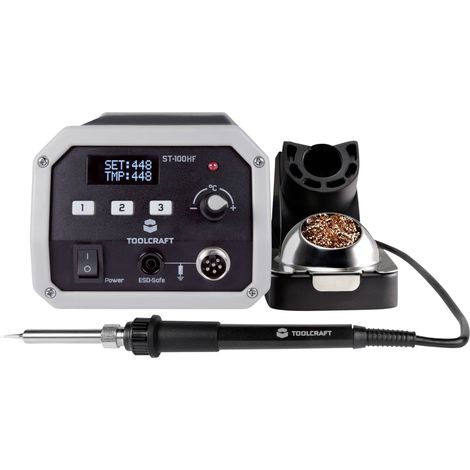 Station de soudage haute fréquenceTOOLCRAFT ST-100 HF numérique 100 W 50 - 480 °C avec panne à souder X587831 (1/5)