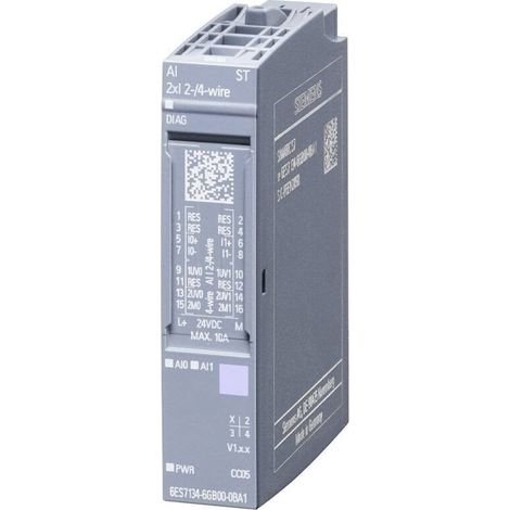 MODULE D'ENTRÉE ANALOGIQUE 2XI 2-/4-WIRE STAND. - MODULE ANALOGIQUE DE BUS DE TERRAIN 2 IN 0 OUT SIEMENS 6ES71346GB000BA1