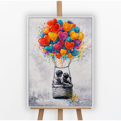 Gemälde Flugreise Rahmen Weiß 70x50 cm (1/5)
