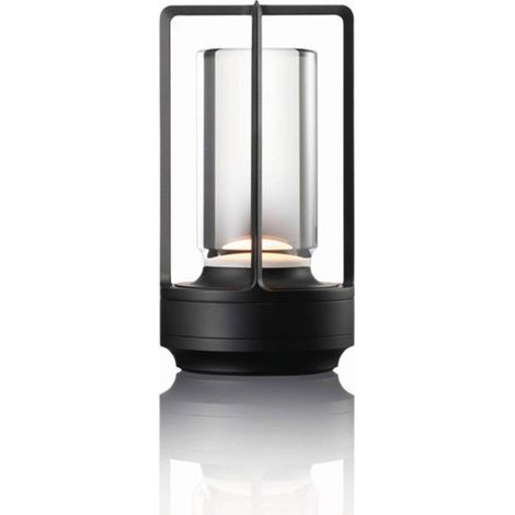 Lampe de table sans fil Luxus Touch Deluxe - Juliette - Noire - 18 cm - Lampe de chevet - Lampe décorative - Rechargeable - Intensité variable (1/5)