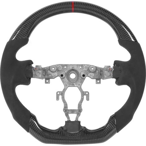 GARRYFIZH Volant aspect fibre carbone daim couture rouge adapté pour Nissan 370z 2009-2020 (1/5)