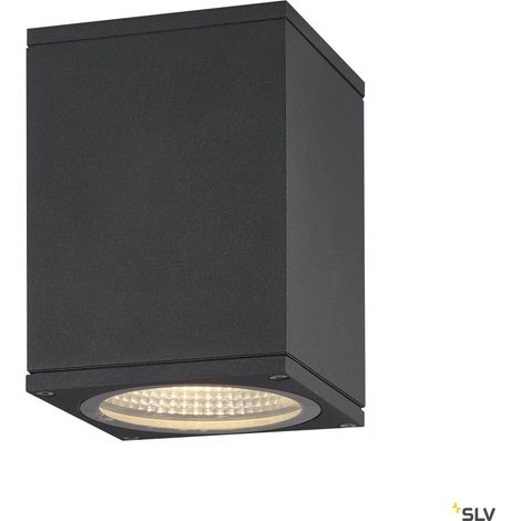 Plafonnier extérieur ENOLA carré S gris LED 9W 3000K/4000K IP65 - SLV - 1003420 (1/5)