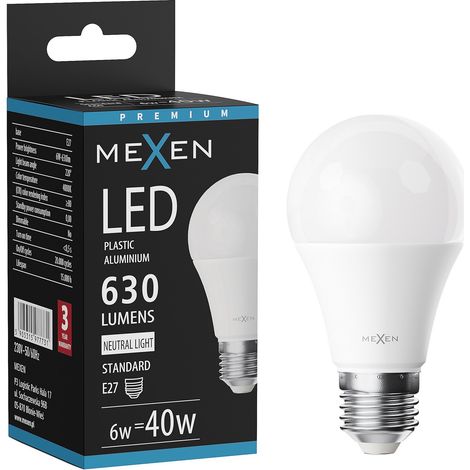 Mexen Nova Lampadina LED E27, A60, 6W, Neutra - 4000K, 630 lm - L100-E27-0640-01 (1/5)