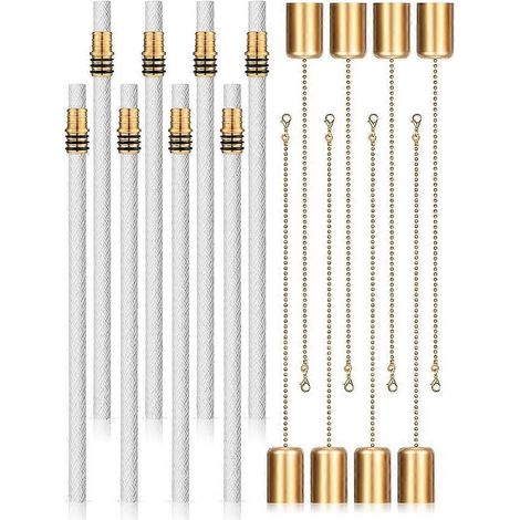 Kit de 16 pièces pour fabriquer soi-même une torche en métal à partir d'une bouteille de vin, comprenant un porte-mèche en laiton, des mèches et un couvercle pour l'éclairage (1/5)