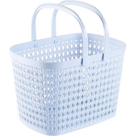 Cesta de mano de PP，261828 cm，Cesta de la compra，Cesta para guardar juguetes，Cesta de plástico portátil con asa (1/5)