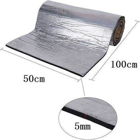 – Tapis insonorisant voiture 50x100cm 5mm – Mousse acoustique étanche – Isolation phonique pour portes et planchers – Installation facile (1/5)