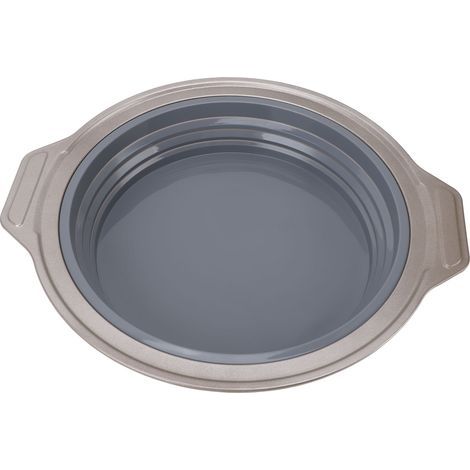 Hztyyier Moule à Gâteau en Silicone à Dégagement Rapide de Type Presse Pliable, Gâteau au Fromage Rond de 8,7 Pouces avec une Hauteur de 1,8 Pouces, Portable Résistant à la Chaleur pour. (1/5)