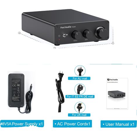 Amplificateur Audio, Haute Puissance de Sortie, Intégration Facile, Avec alimentation 48V (1/2)