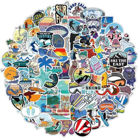 autocollants Pack 100 Pcs Vinyle Graffiti Stickers Pour Ordinateur Portable Voiture Planche Roulettes Moto Vlo Bagages Pare-chocs Bombe Autocolla (1/5)