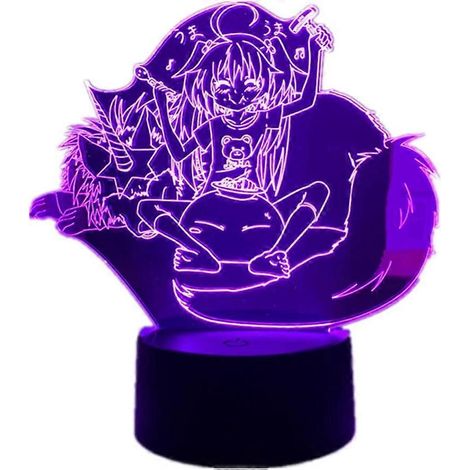 Lampe de chevet USB Anime Slime Isekai Milim Nava, figurine colorée, veilleuse pour chambre d'enfant, lampe de table, cadeau de Noël, RGB 16 couleurs avec télécommande (1/5)