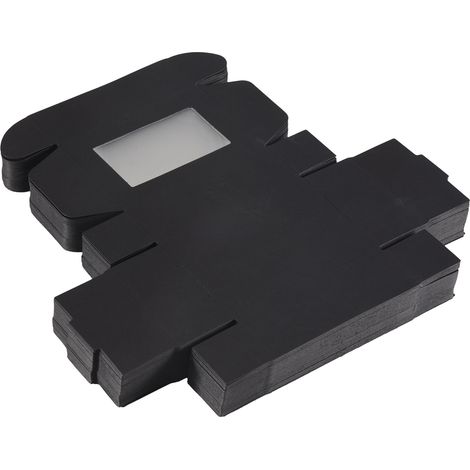 50 PièCes SéRies Mini BoîTes en Papier Kraft avec FenêTre, BoîTe de Friandises pour Savon Fait Maison, Boulangerie (Noir) (1/5)