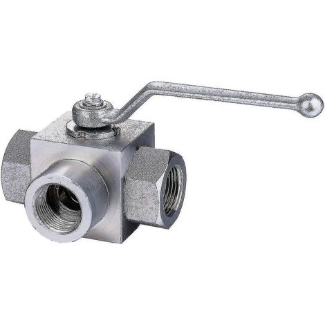Vanne à bille haute pression 3 voies, filetage femelle NPT 1/2 pouce, type Khb3k -subaoe (1/5)