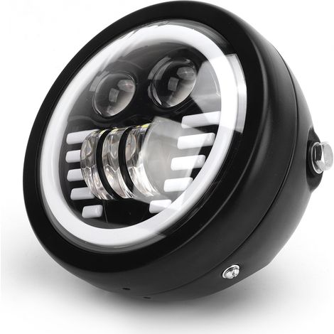 12V 6,5-Zoll-Motorrad-LED-Scheinwerfer, 12–80V DC, zweifarbig, IP67 wasserdicht, Tagfahrlicht, runder Frontscheinwerfer, Ersatz für Suzuki (ohne Halterung) (1/5)