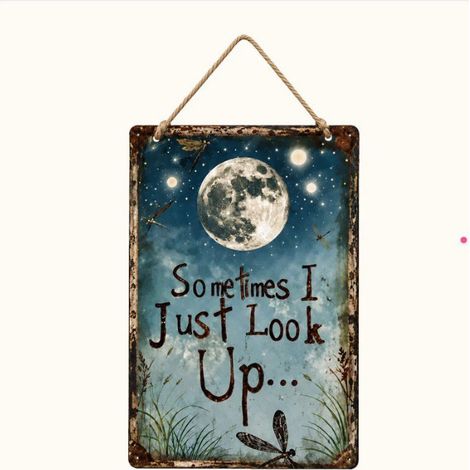 New Retro Starry Sky Metal Decorative Plaque - Starry Sky 3040cm - Starry Sky