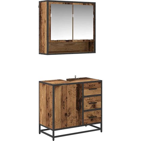 Maison Exclusive - Badezimmermöbel-Set mit Schubladen 2 pcs Altho