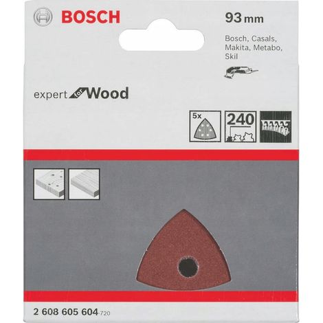 Dischi abrasivi Bosch c430 triangolo 93 mm P240 5 pezzi