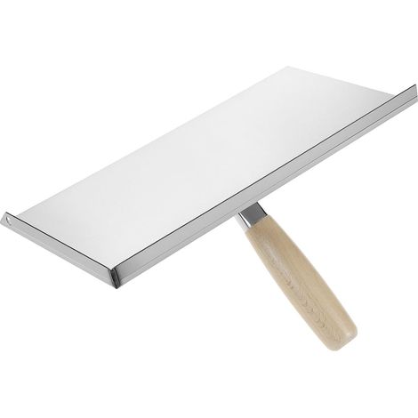 Platine à joint, support en mortier métallique avec poignée, pour plâtrage et constructions murales (1/5)