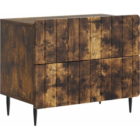 Bedside Cabinet Smoked Oak 62 x 34.5 x 49.5 cm Engineered Wood vidaXL