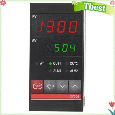 Contrôleur De Température PID - XY504 - Double Affichage Celsius - Entrée Universelle Thermocouple/RTD - 100-240 V AC - 48 x 96 x 78 mm - 1 Pièce (1/5)