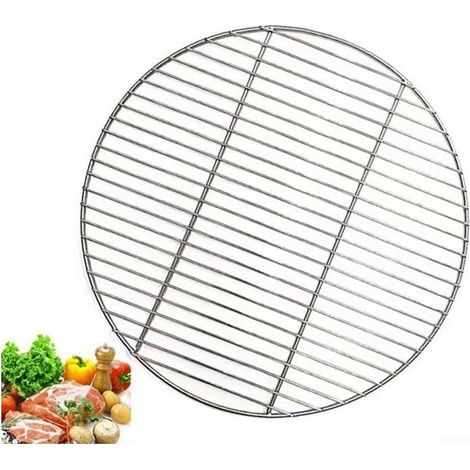 Griglia rotonda in acciaio inox, diametro 43 cm – Griglia per una distribuzione uniforme del calore – Struttura robusta saldata – Outhwaite (1/5)