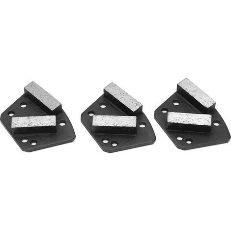 Chaussures de meulage diamantées, 3 pièces, coupe du béton trapézoïdal, dents droites à 6 trous, noires, 16  (1/5)