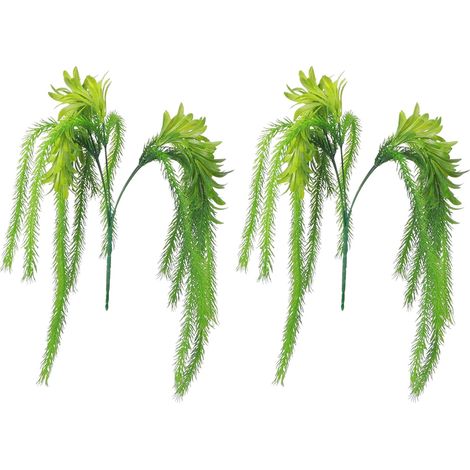Fausse Herbe Artificielle Plastique pour Plantes Aériennes, Décoration Murale DIY Maison Verte (1/5)