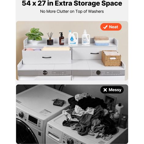Comptoir pour Lave Linge et Sèche Linge avec Étagère (1/5)