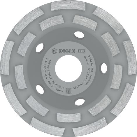 Bosch Diamond PRO Concrete Grinding Head 50 x 115mm 22.23mm 2608601761 (1/5)