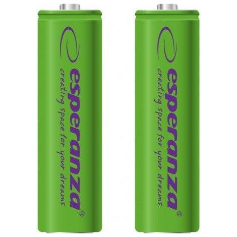 Esperanza rechargeable batteries ni mh aa 2000mah 2pcs green (1/2)